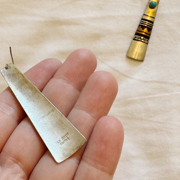 Aztec Turquoise Earrings - Picture 6 of 6